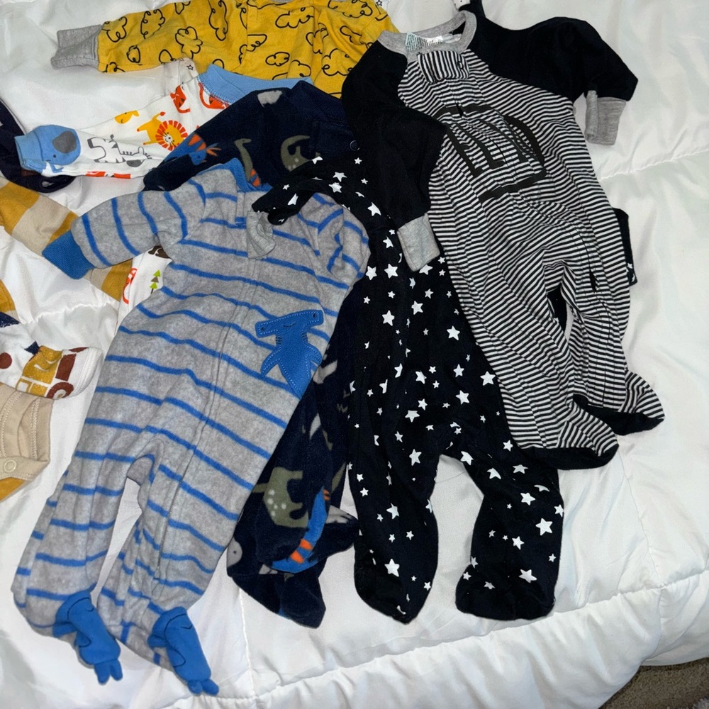 Bundle of size premie baby boy clothes